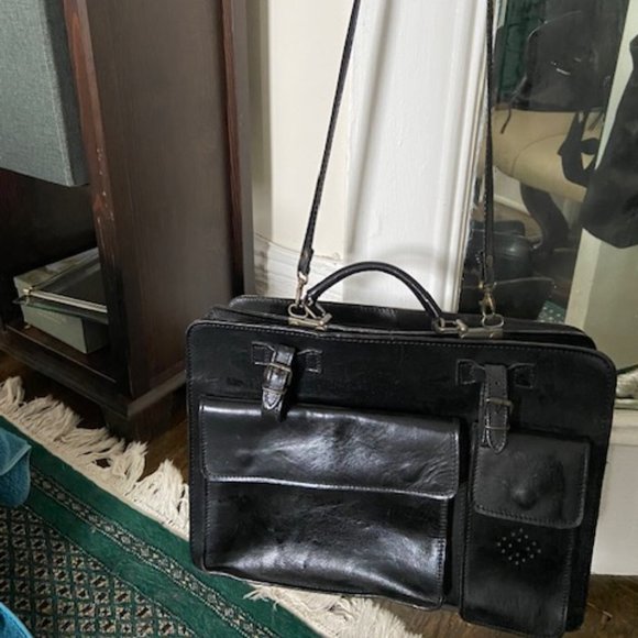 Bags Old Fashioned Leather Briefcase Bought In Florence Italy Poshmark